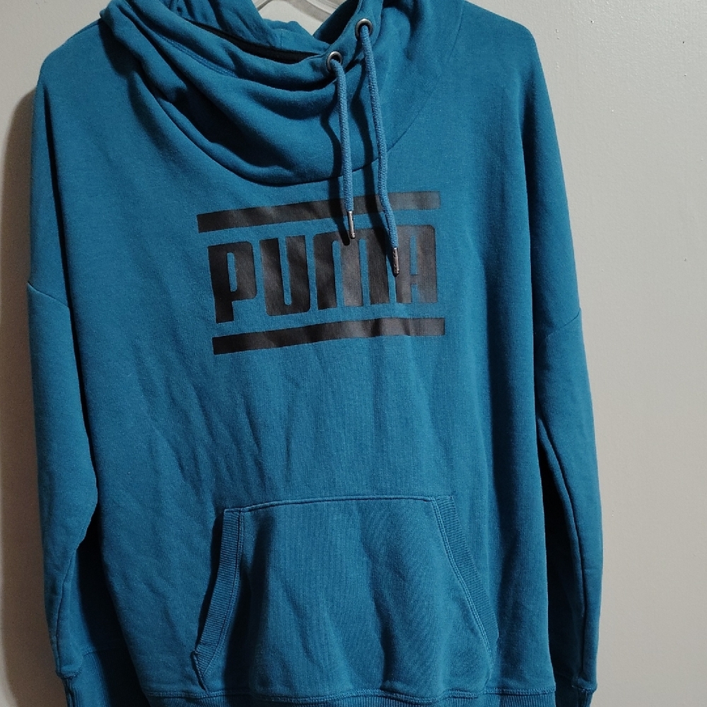 PUMA Men's Teal Hoodie Sweater